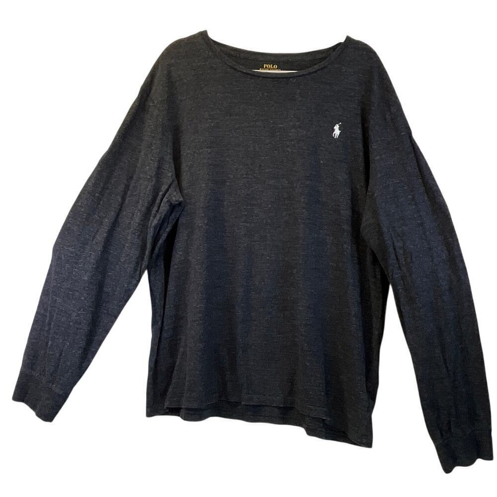 Polo Ralph Lauren Mens XL Gray 100% Cotton Casual Pullover Top